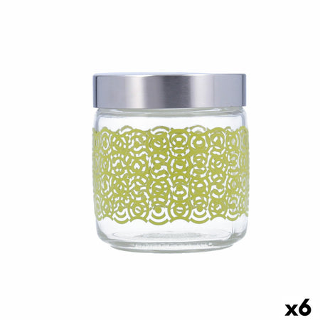 Bocal Giara Avec couvercle Vert verre 750 ml (6 Unités) - Sapin Belge