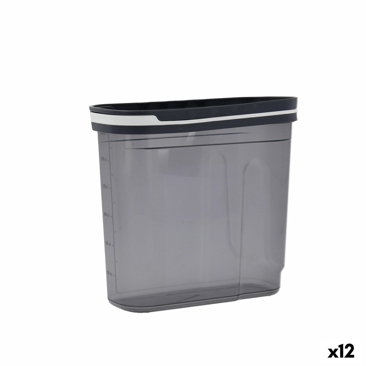 Boîte Quid City Avec couvercle Distributeur 1,8 L Gris Plastique (12 Unités) - Sapin Belge