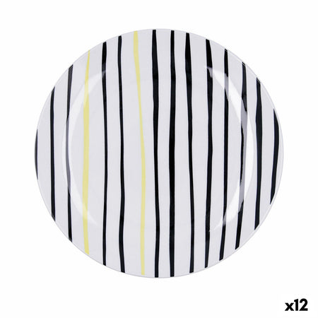 Assiette plate Bidasoa Zigzag Multicouleur Céramique Ø 26,5 cm (12 Unités) - Sapin Belge