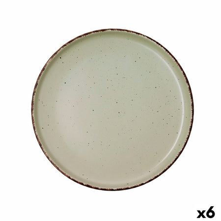 Assiette plate Quid Duna Vert Céramique 26,5 x 2,8 cm (6 Unités) - Sapin Belge