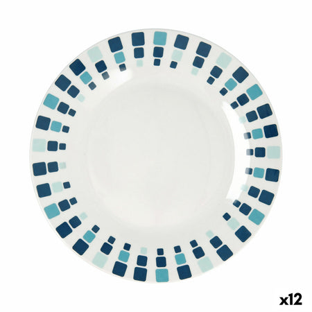 Assiette plate Quid Simetric Bleu Céramique 23 cm (12 Unités) - Sapin Belge