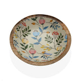 Bol Versa Fleurs Bambou Porcelaine Bois de manguier 24 x 7 x 24 cm - Sapin Belge