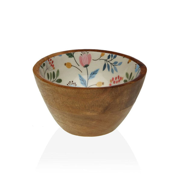 Bol Versa Fleurs Bambou Porcelaine Bois de manguier 13 x 7 x 13 cm - Sapin Belge