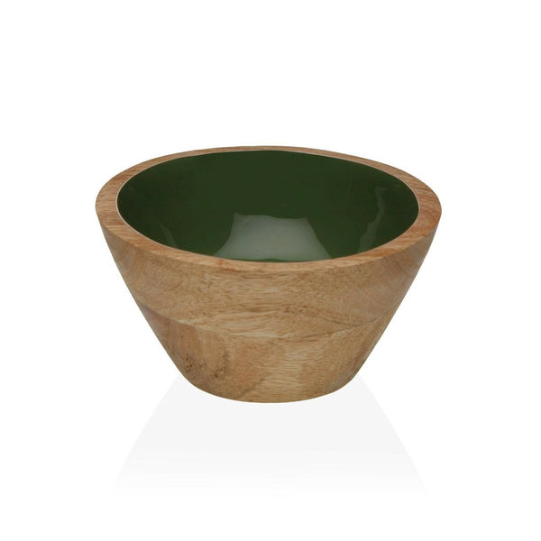 Bol Versa Vert Bambou Porcelaine Bois de manguier 13 x 7 x 13 cm - Sapin Belge