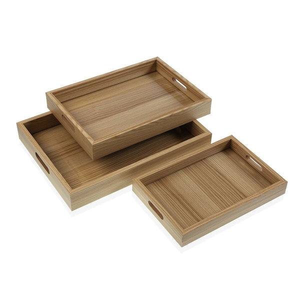 Jeux de plateaux Versa Bois MDF 30 x 5,5 x 40 cm (3 Pièces) - Sapin Belge