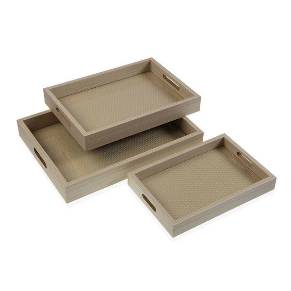 Jeux de plateaux Versa Bois MDF 30 x 5,5 x 40 cm (3 Pièces) - Sapin Belge