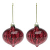 Boules de Noël (2 pcs) 112490 Marron Rouge 8 cm (2 Unités) - Sapin Belge