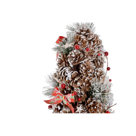 Sapin de Noël DKD Home Decor 8424001610013 Rouge Multicouleur Naturel Ananas Enneigé - Sapin Belge