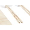 Set de sushi DKD Home Decor Métal Bambou Blanc Naturel Oriental 30 x 40 cm 28 x 22 x 2,5 cm (9 Pièces) - Sapin Belge