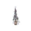 Sapin de Noël DKD Home Decor Blanc Rouge Vert PVC Enneigé 25 x 25 x 65 cm - Sapin Belge