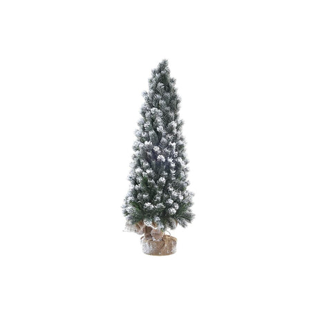 Sapin de Noël DKD Home Decor Blanc Vert Naturel PVC Enneigé 30 x 30 x 70 cm (3 Unités) - Sapin Belge