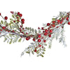 Guirlande de Noël DKD Home Decor Blanc Rouge Vert Polyéthylène Enneigé 180 x 20 x 20 cm - Sapin Belge