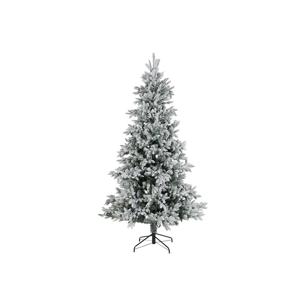 Sapin de Noël DKD Home Decor Blanc Vert Polyéthylène Enneigé 140 x 140 x 210 cm - Sapin Belge