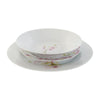 Service de Vaisselle Home ESPRIT Blanc Vert Rose Porcelaine 18 Pièces 27 x 27 x 2 cm - Sapin Belge