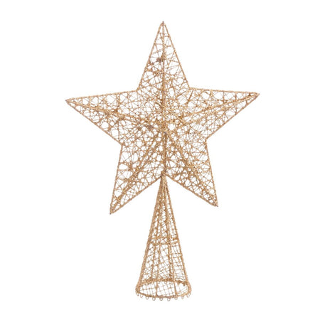 Étoile de Noël Doré Métal 20 x 6 x 28 cm - Sapin Belge