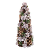 Sapin de Noël Blanc Doré Plastique Foam Ananas 19 x 19 x 48,5 cm - Sapin Belge