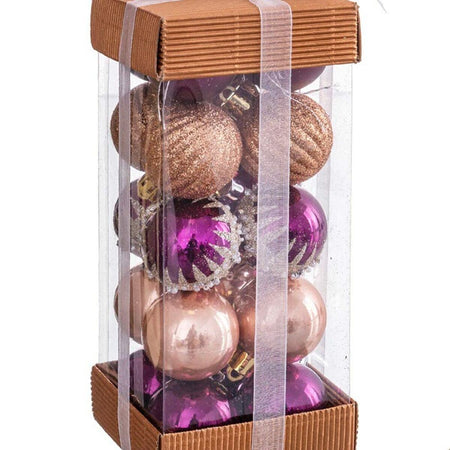 Boules de Noël Multicouleur PVC 5 x 5 x 5 cm (20 Unités) - Sapin Belge