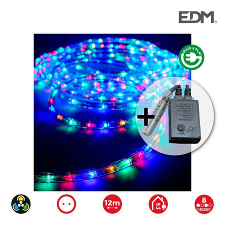 Tuyau d'arrosage LED EDM Flexiled Multicouleur 230 V (12 m) - Sapin Belge