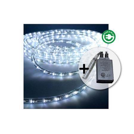 Tuyau d'arrosage LED EDM Flexiled Blanc 230 V (12 m) - Sapin Belge