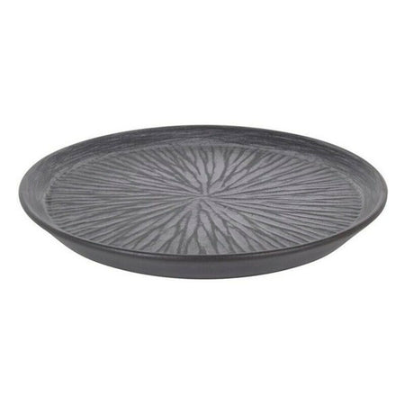 Assiette plate Stoneware Lotus Porcelaine Noir (ø 23 x 2,5 cm) - Sapin Belge