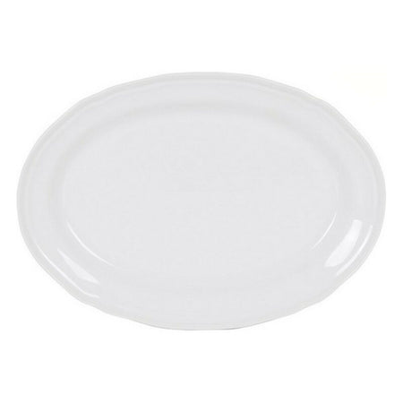 Plat à Gratin Feuille Ovale Porcelaine Blanc (28 x 20,5 cm) - Sapin Belge