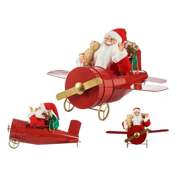 Figurine Décorative Avion Père Noël Plastique (78 x 48 x 86 cm) - Sapin Belge