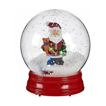 Boule de Neige Père Noël 21 x 21 x 24 cm Rouge Plastique Polyrésine - Sapin Belge