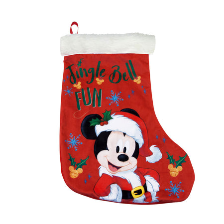 Chaussette de Noël Mickey Mouse Happy smiles 42 cm Polyester - Sapin Belge