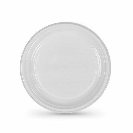 Lot d'assiettes réutilisables Algon Rond Blanc Plastique 17 x 1,5 cm (10 Unités) - Sapin Belge