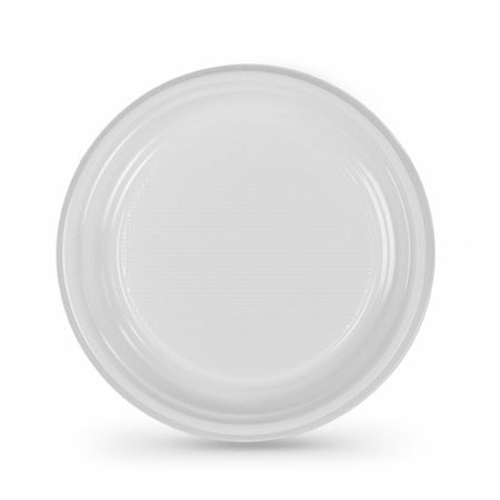 Lot d'assiettes réutilisables Algon Rond Blanc Plastique 20,5 x 2 cm (6 Unités) - Sapin Belge