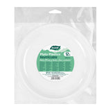 Lot d'assiettes réutilisables Algon Rond Blanc 28 cm Plastique 12 Unités - Sapin Belge