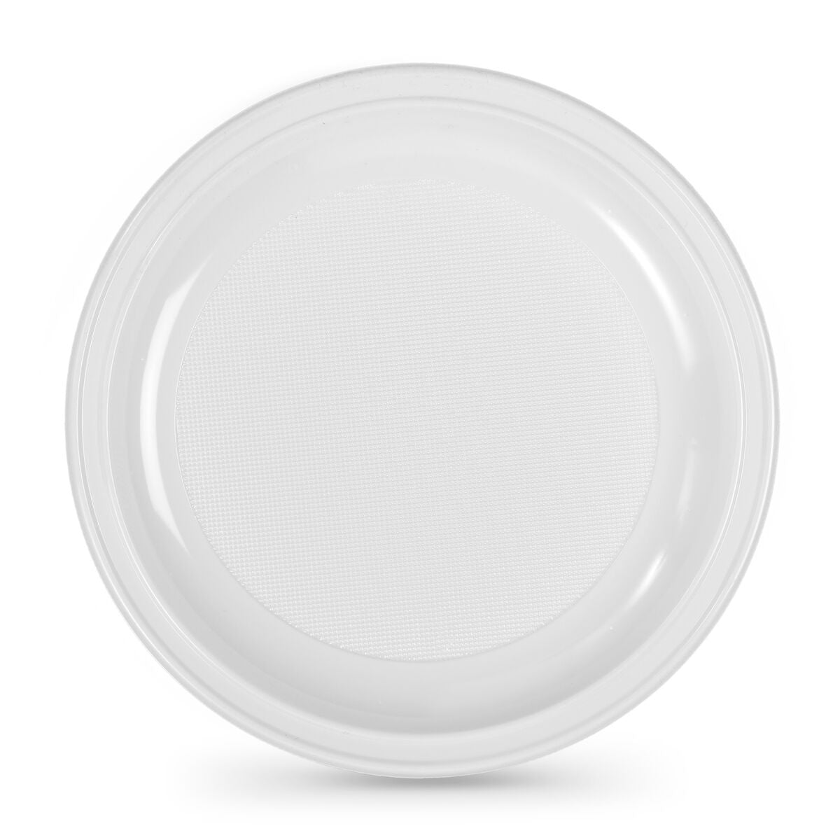 Lot d'assiettes réutilisables Algon Rond Blanc 28 cm Plastique 12 Unités - Sapin Belge