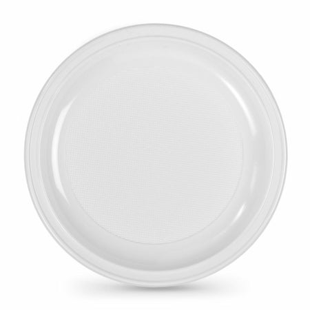 Lot d'assiettes réutilisables Algon Rond Blanc Plastique 28 x 28 x 2 cm (24 Unités) - Sapin Belge