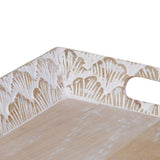 Plateau apéritif 45,5 x 30,5 x 5,5 cm Blanc Bois de manguier (2 Unités) - Sapin Belge