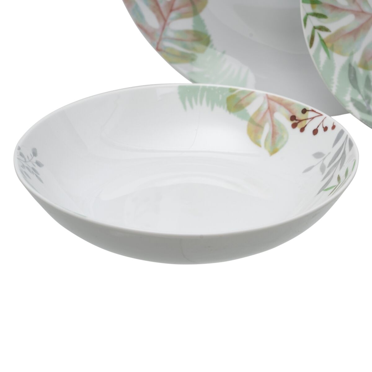 Assietes 18 Pièces Volets Porcelaine 1 cm - Sapin Belge