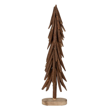 Sapin de Noël Marron Bois de paulownia 34 x 20 x 108 cm - Sapin Belge