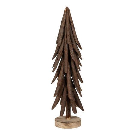 Sapin de Noël Marron Bois de paulownia 27 x 27 x 88 cm - Sapin Belge