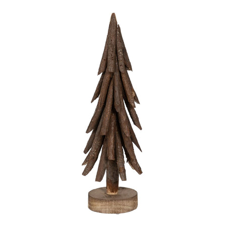 Sapin de Noël Marron Bois de paulownia 21 x 21 x 60 cm - Sapin Belge