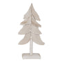 Sapin de Noël Blanc Bois de paulownia 29 x 12 x 62 cm - Sapin Belge