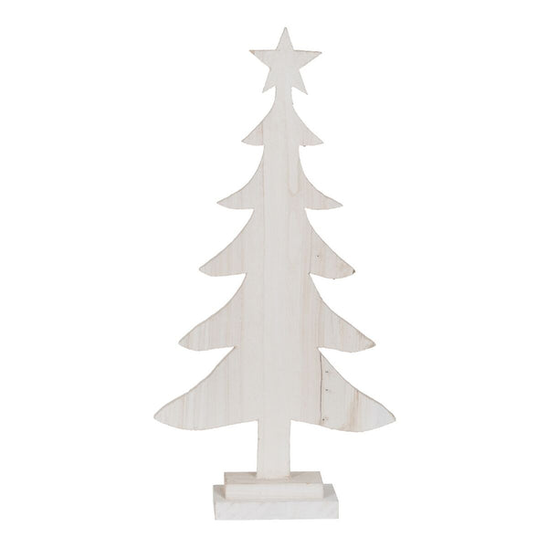 Sapin de Noël Blanc Bois de paulownia 40 x 2 x 80 cm - Sapin Belge