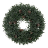 Couronne de Noël Vert PVC 28 x 28 cm - Sapin Belge