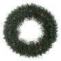 Couronne de Noël Vert PVC 38 x 38 cm - Sapin Belge