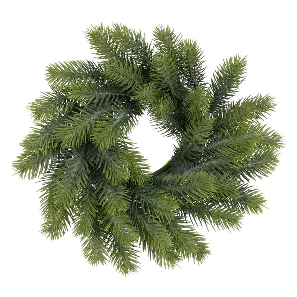 Couronne de Noël Vert PVC 30 x 30 cm - Sapin Belge