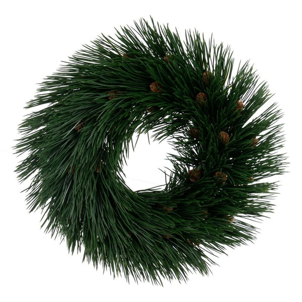 Couronne de Noël Vert PVC 31 x 31 cm - Sapin Belge