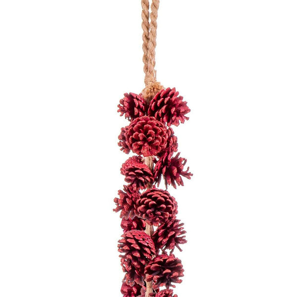 Décorations de Noël Rouge Ananas 110 cm - Sapin Belge