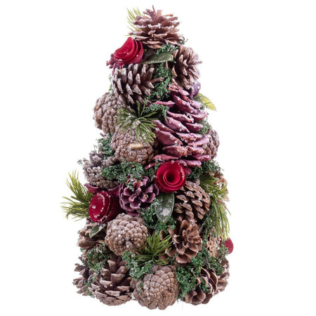 Décorations de Noël Rouge Multicouleur Plastique Foam Ananas Sapin de Noël 18 x 18 x 30 cm - Sapin Belge