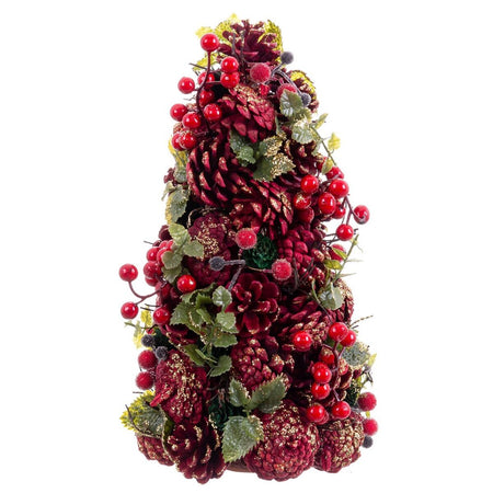 Décorations de Noël Rouge Multicouleur Plastique Foam Ananas 18 x 18 x 30 cm - Sapin Belge