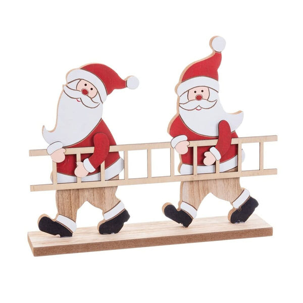 Décorations de Noël Multicouleur Bois Père Noël 14,5 x 5 x 19 cm - Sapin Belge