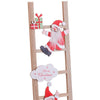 Décorations de Noël Multicouleur Bois Escalier Père Noël 17 x 1,8 x 60 cm - Sapin Belge