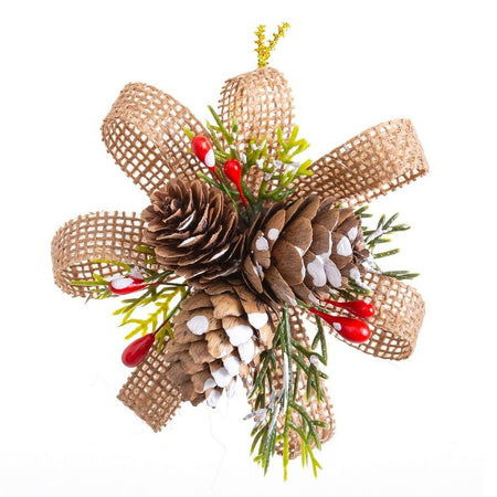 Décorations de Noël Multicouleur Naturel Plastique Fibre 10,5 x 4 x 20 cm (3 Unités) - Sapin Belge